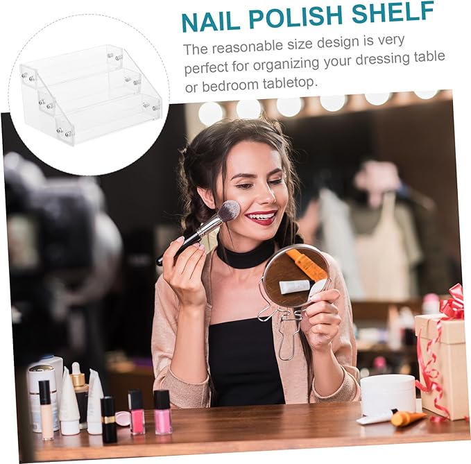 Nail Polish Display Acrylic Salon Rack Organizer Wall Holder Manicure Tool Storage