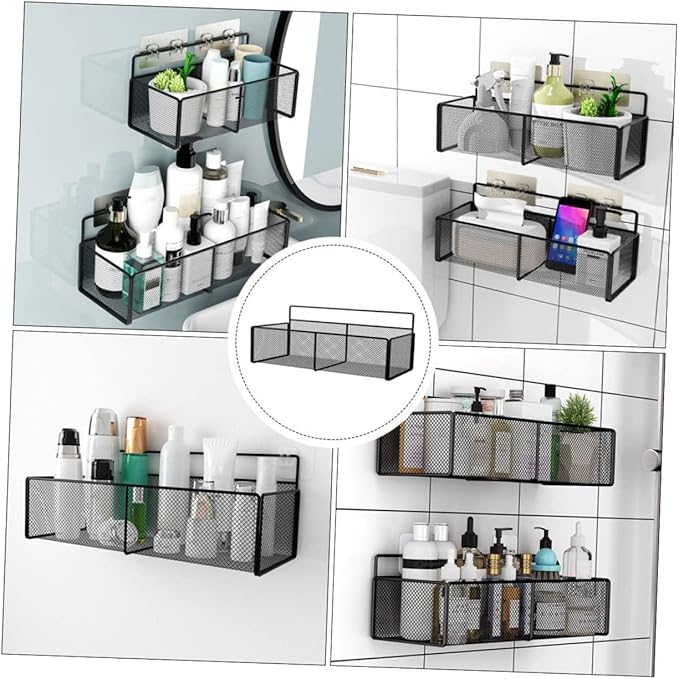 Holibanna 1set Door Organizer Wall Storage Rack Bathroom Shelves Toiletries Storage Rack Sturdy Shelf