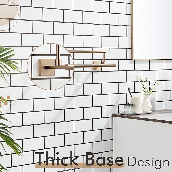 KOKOSIRI Hand Towel Bar 16-Inch Towel Holder Bathroom Rack for Bath Cabinet Towel Rails Champagne Bronze Stainless Steel B5009CPG-L16