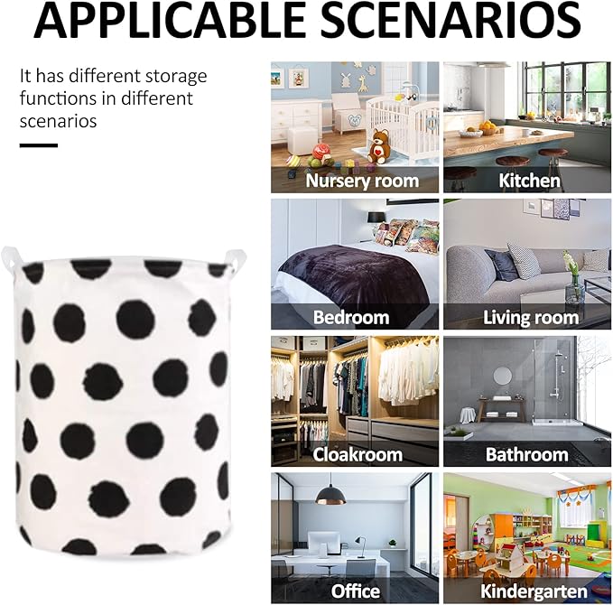 Collapsible Laundry Basket in Bedroom Waterproof Laundry Hamper in Bathroom Large Laundry Bag in College Dormitory Cloakroom Livingroom Nursery Organizer Toy Bin