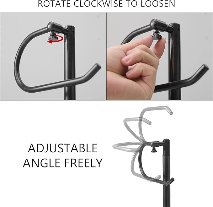 RFOUO Hand Towel Holder Stand,Standing Towel Racks for Bathroom,Hand Towel Holder for Bathroom Kitchen Vanity Countertops,Stainless Steel Adjustable Towel Bar 16.5-26 Inch(Oil Rubbed Bronze)