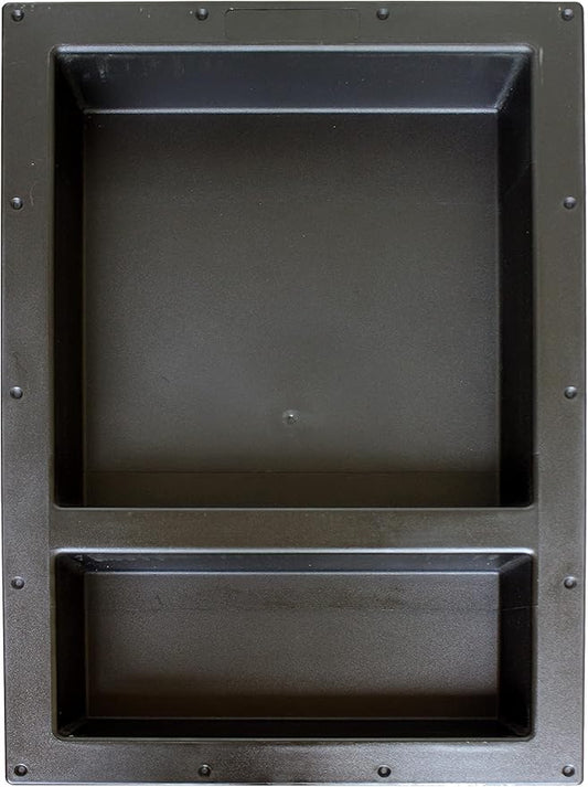 Large Double Shelf Recessed Shower Niche, Ready to Tile, 25" x 17" x 3.75"