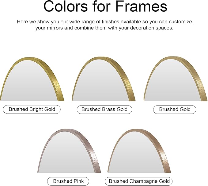 Recessed Medicine Cabinet,Brushed Brass Gold Arched Medicine Cabinet with Mirror for Bathroom,Metal Edge Mirrored Medicine Cabinets,in Wall Arch Medicine Cabinets Mirror with Storage 16x31