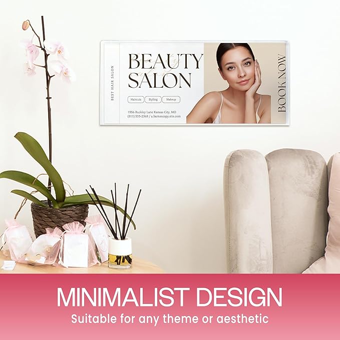 Beauticom Clear Acrylic License Holder for Cosmetology or Other Business (Quantity: 2 Pieces)