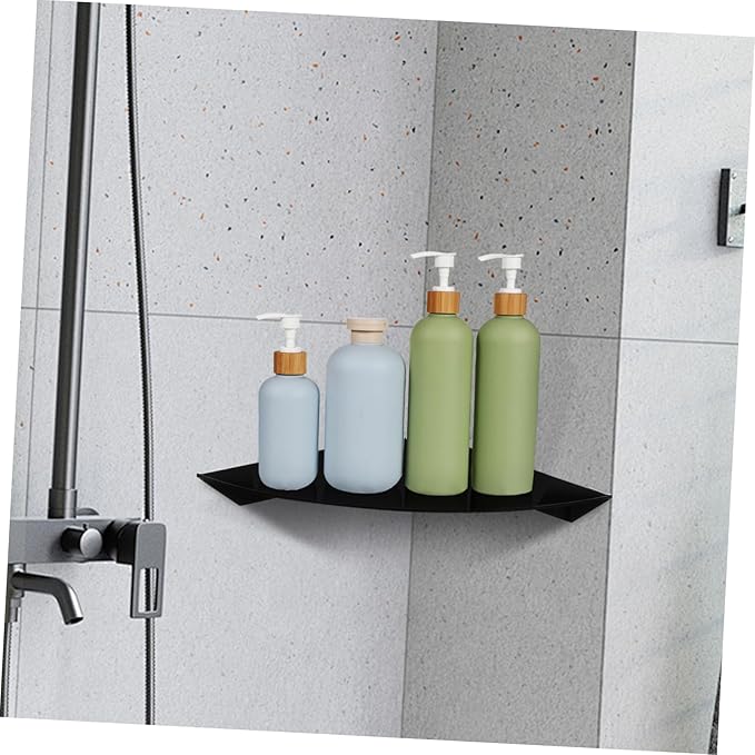 VOSAREA 2Pcs Wall Mounted Storage Organizer for Soap Shampoo Stylish Bathroom Shelf with Mounting Screws Versatile for Bathroom Kitchen Rv