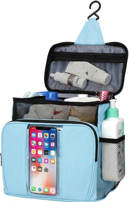 BAIMAY Quick Dry Mesh Shower Caddy, Travel Cruise Ship Essentials-Lightblue