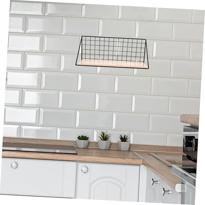 VALICLUD Multifunctional Wall-Mounted Storage Rack Shelves for Bathroom Kitchen Decorative Wall Shelf Black