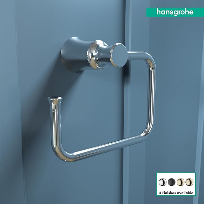 hansgrohe Towel Ring 8-inch Transitional Towel Holder in Chrome, 04786000