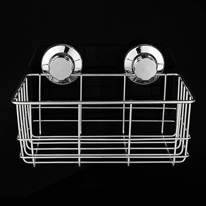iPEGTOP Suction Cup Deep Shower Caddy Bath Wall Shelf for Large Shampoo Shower Gel Holder Bathroom Storage - Rustproof Stainless Steel
