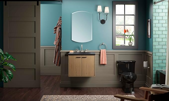 Kohler 3073-NA Archer 20" W x 31" H Aluminum Single-Door Bathroom Medicine Cabinet with Mirror, Recessed or Surface Mount Bathroom Wall Cabinet, Beveled Edges