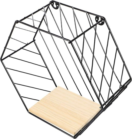 TIDTALEO Iron Wall Shelf Bathroom Wall-Mounted Storage Rack Punch-Free Multi-Functional Iron Rack for Home Decor and Bedroom Organization