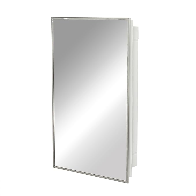 Zenith Products 105, Stainless Steel Framed Medicine Cabinet, 16 in x 26 in