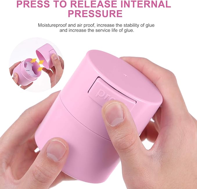 Storage Container Organizer for Sealed Case with Pressing Bottle Mouth Lightweight and Compact Design Pink