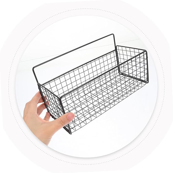 Amosfun No Drilling Bathroom Shelf Organizer Wall Mounted Rack for Kitchen Bathroom Stylish Storage for Shampoo Spices and Supplies Compact Design