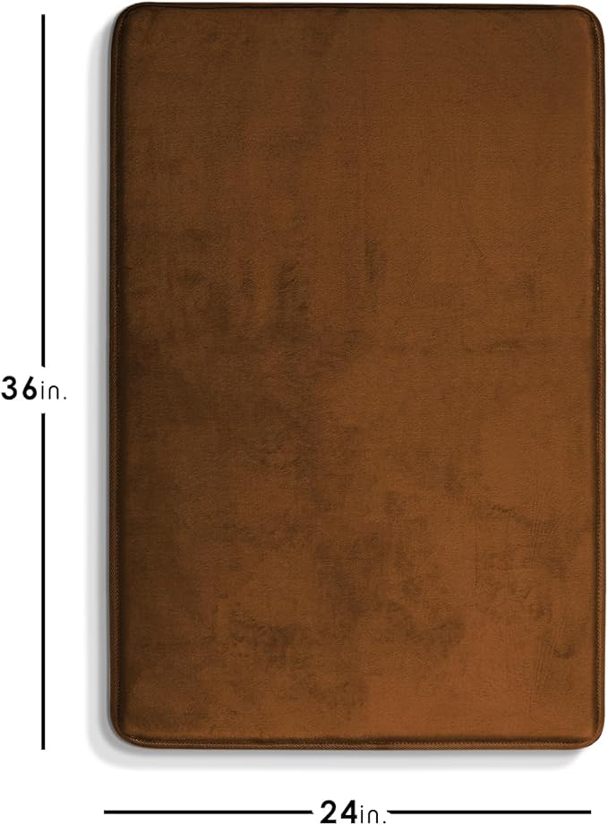 Clara Clark Bathroom Rugs, Velvet Memory Foam Bath Mat, Non-Slip Bath Rugs, Machine Wash, Dries Quickly, Ultra Soft Plush Bath Mats for Bathroom,