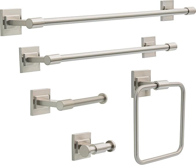 Delta Faucet McLaren (1-Pack) 24" Bathroom Towel Rack/Bar, SpotShield Brushed Nickel, Wall Mounted MCL24-BN