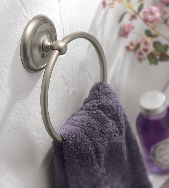 Moen 5386CH Yorkshire Bathroom Hand -Towel Ring, Chrome, Small (Pack of 2)
