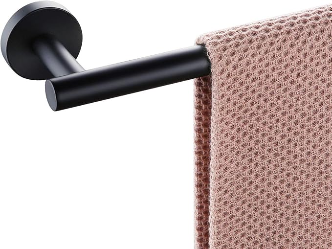 Miyili Matte Black 24" Towel Bar SUS 304 Stainless Steel Towel Holder for Bathroom or Kitchen Wall Mount