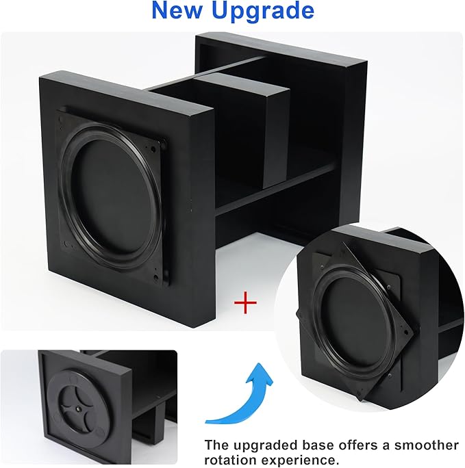 Top-spring Cologne Organizer for Men Men's Cologne Stand 360° Rotating Wood Perfume Organizer 3 Tier Wooden Perfume Shelf Display Holder for Dresser Desk Organizer, Black Organizador de Perfumes