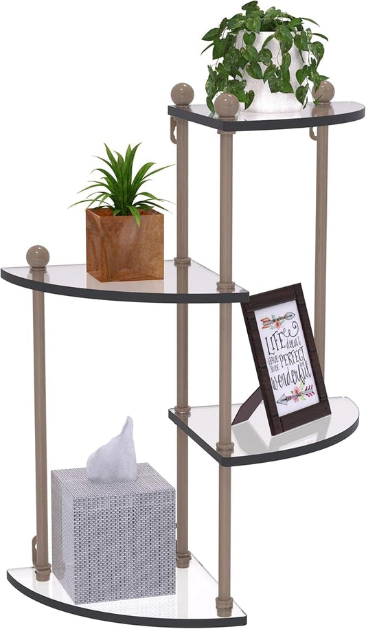 Prestige Regal 4 Tier Glass Wall Shelf