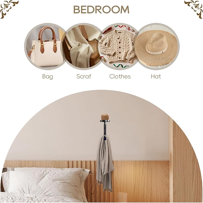 Hand Towel Holder for Bathroom with Vintage Wall Mounted Candle Holder Wall Mounted Towel Hook with Cut Candle Holder for Bathroom Decor and Accessories Black YIGUANXIN