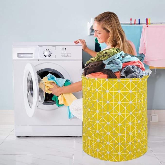 Collapsible Laundry Basket in Bedroom Waterproof Laundry Hamper in Bathroom Large Laundry Bag in College Dormitory Cloakroom Livingroom Nursery Organizer Toy Bin