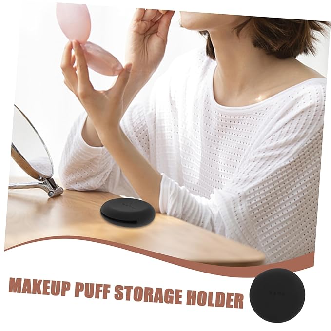 Travel Makeup Case Portable Powder Puff Box Silicone Sponge Holder Makeup Brush Organizer
