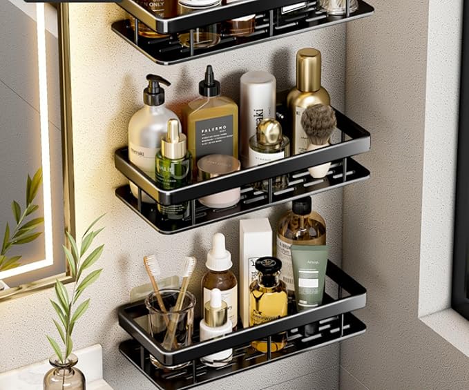 Shelf, Bathroom washbasin, Storage Kitchen, Three-Layer Thickened-Patch Square Basket