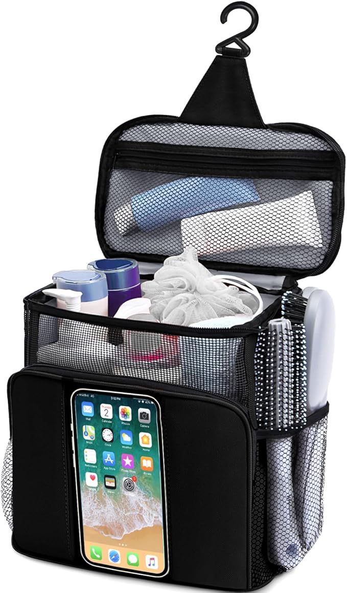 Dorm Room Essentials for Guys, Quick Dry Mesh Shower Caddy, Travel Toiletry Bag for Men and Women, Travel Cruise Ship Camping Essentials, Large Makeup Organizer for Full-Sized Toiletries Gifts for Men