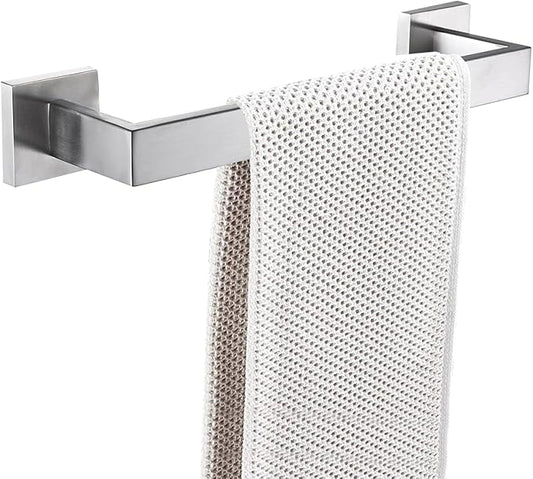 12 Inch Towel Bar for Bathroom 12/16/24/28/32/36 Inch Kitchen Towel Holder Brushed Nickel Towel Rod Wall Mounted SUS304 Rustproof Towel Rack Modern Square Design (1, Brushed Nickel, 12 Inch)