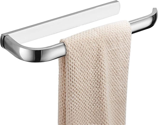 BESy Brass Hand Towel Bar for Bathroom Polished Chrome Bathroom Accessories Fixtures, Rustproof Wall Mounted Towel Rack Hanger, 12 Inch