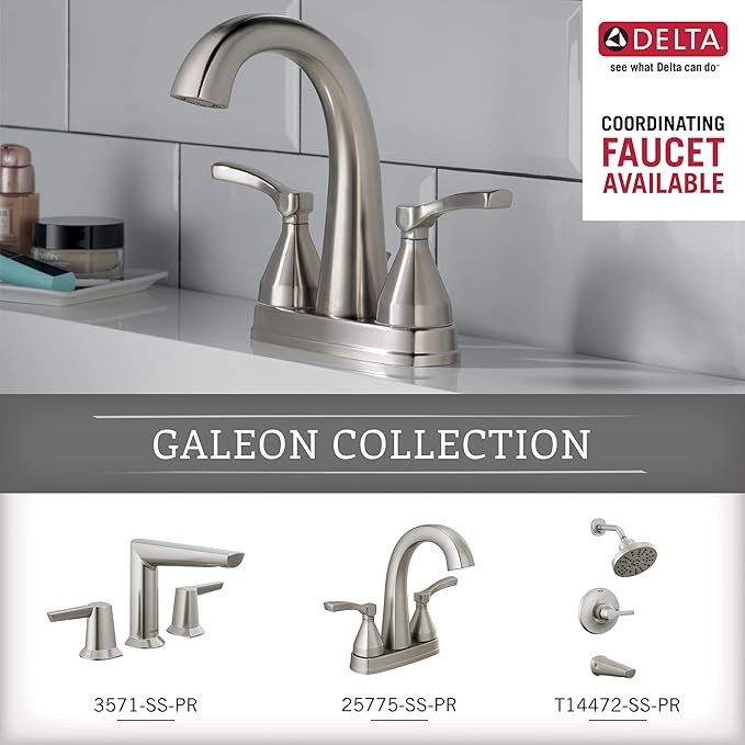 Delta Galeon (1-Pack) 8'' Towel Rack for Bathroom Stainless Steel Towel Bar for Bathroom Wall Hand Towel Holder Rod Wall Mounted Kitchen Towel Holder 77208-SS