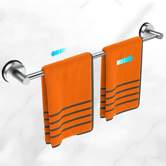 Large Towel Bar for Bathroom Wall,Adjustable 17~29 Inch Towel Racks for Bathroom Wall Mounted,Towel Holder for Glass Shower Door,Bathroom Accessories,Apparment Essentials,Home Decor-Silver