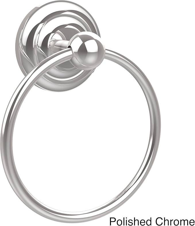 Allied Brass QN-16 Que Towel Ring, Polished Chrome