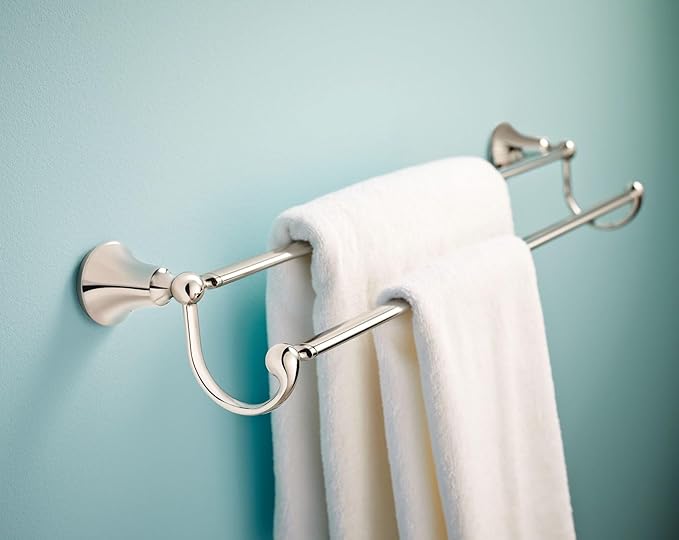 Moen YB5222CH Wynford 24-Inch Double Towel Bar, Chrome
