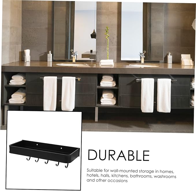 Bathroom Shelf Wall Mounted Storage Rack Hotel Kitchen Home Supply Smooth Edges