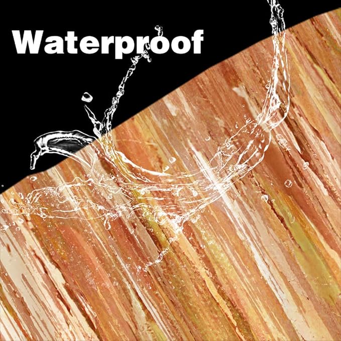 JAWO Fall Color Abstract Shower Curtain Set - Premium Quality Heavy Duty Orange Autumn Modern Farmhouse Vintage Shower Curtain Bohemian Bathroom Decor, Waterproof & Washable Curtains with Hooks