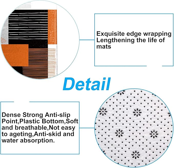 All Smiles Fall Shower Curtain Sets with Non-Slip Rugs,Toilet Lid Cover and Bath Mat, Black and Orange Bathroom Decor Set Accessories Waterproof Shower Curtains