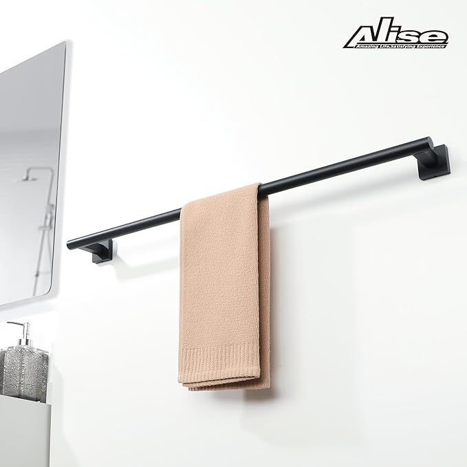 Alise Bathroom Towel Bar, 32 Inch Towel Racks for Bathroom, SUS304 Stainless Steel Hand Towel Holder Heavy Duty Towel Rack Wall Mounted Matte Black Towel Bar