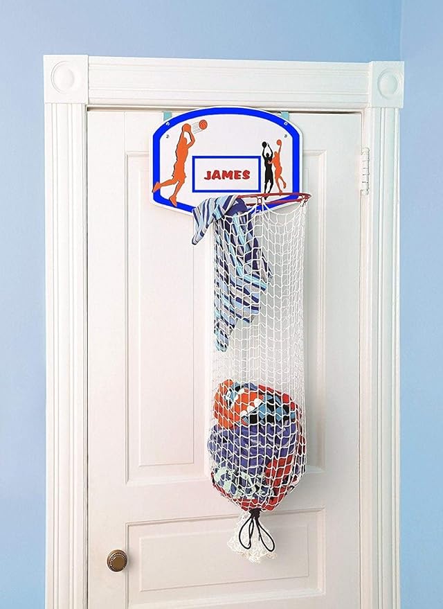 Etna Basketball Hoop Laundry/Clothes Hamper Game for Kids – Hooks Over The Door, Helps Make Dirty Clothes Fun, Can Be Personalized – Perfect For Boys and Girls Bedrooms – Shoot It, Dunk It, Wash It