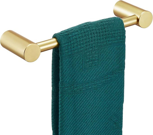 KOKOSIRI Towel Ring for Bathroom Hardware Accessories 9-Inch Hand Towel Holder Contemporary Wall Mounting Brushed Gold Stainless Steel, B4007BG-L9