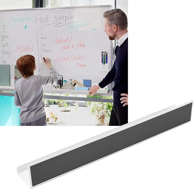 Pssopp Magnetic Wall Shelf, No Drill Carbon Steel Floating Picture Shelf for Bathroom Living Room Bedroom (White)