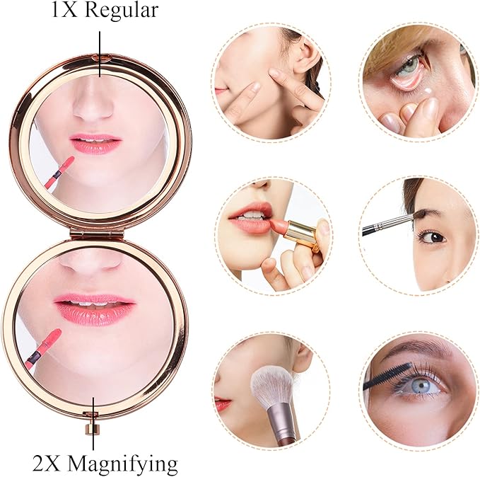PLITI Princess Fan Gift May You Be Proud of The Work That You Do Princess Compact Mirror for Fairy Tales Lover (Be Proud Beauty CMrg)