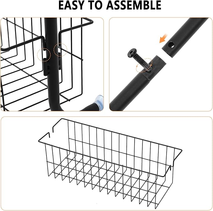 Over The Door Towel Racks for Bathroom,5-Tier Door Towel Holder with Hooks and Basket,Over The Door Towel Bar Hanger Organizer for Bathroom Bedroom Accessories, Blanket Ladder for Living Room Black