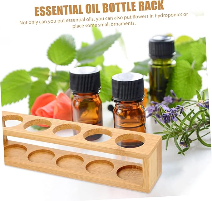 Display Rack Slot Organizer Storage Rack Essential Oils Tabletop Stand Bottles Vials