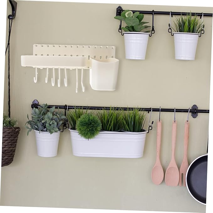 Luxshiny 1set Pegboard Combination Kit Versatile Wall Shelf for Bathroom Kitchen More No-Punch Design Strong Bearing Capacity Easy Installation Modern Storage for Home Office