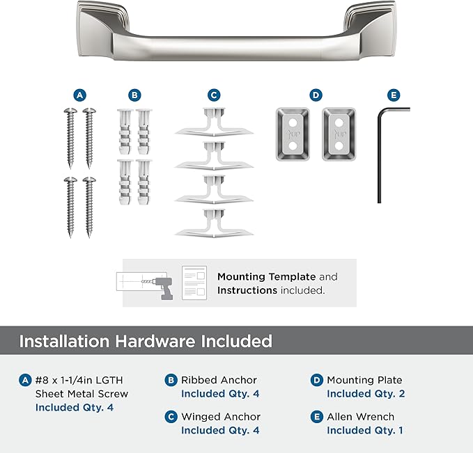 Amerock Revitalize Polished Nickel 9 inch (229mm) Towel Bar, BH36035PN