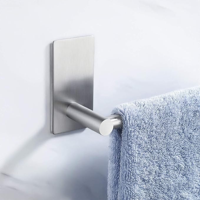 KES 12-Inch Self Adhesive Single Towel Bar Towel Hanger Wall Mount No Drill Bathroom Lavatory SUS304 Stainless Steel Brushed Finish, A7000S30-2