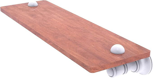 Allied Brass CL-1-16-IRW Carolina Collection 16 Inch Wood Shelf, Matte White