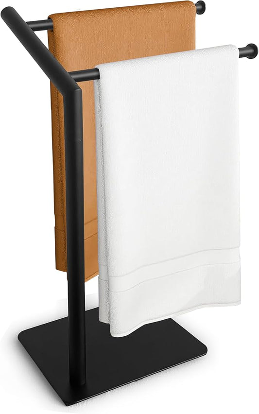 18" Premium Design Hand Towel Holder for Bathroom Towel Racks for Bathroom Freestanding Standing Towel Rack Bathroom Hand Towel Holder Countertop Towel Stand Toalleros para Baños Modernos